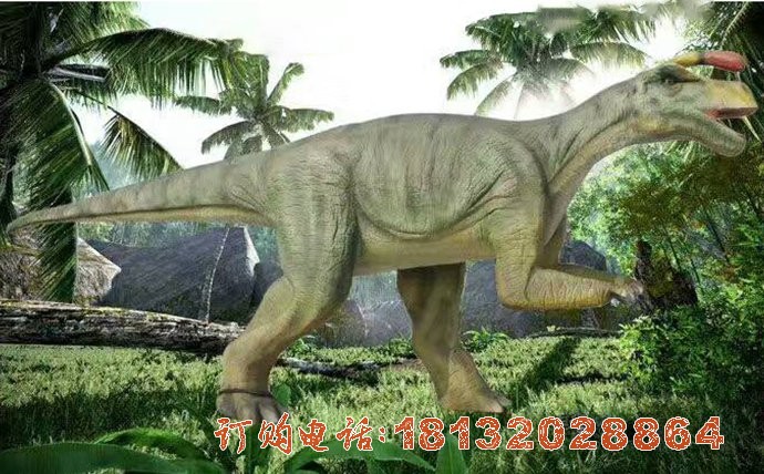 公园恐龙雕塑  玻璃钢仿真动物(wù)雕塑摆件