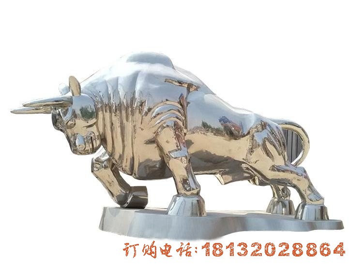不锈钢开荒牛公园动物(wù)雕塑