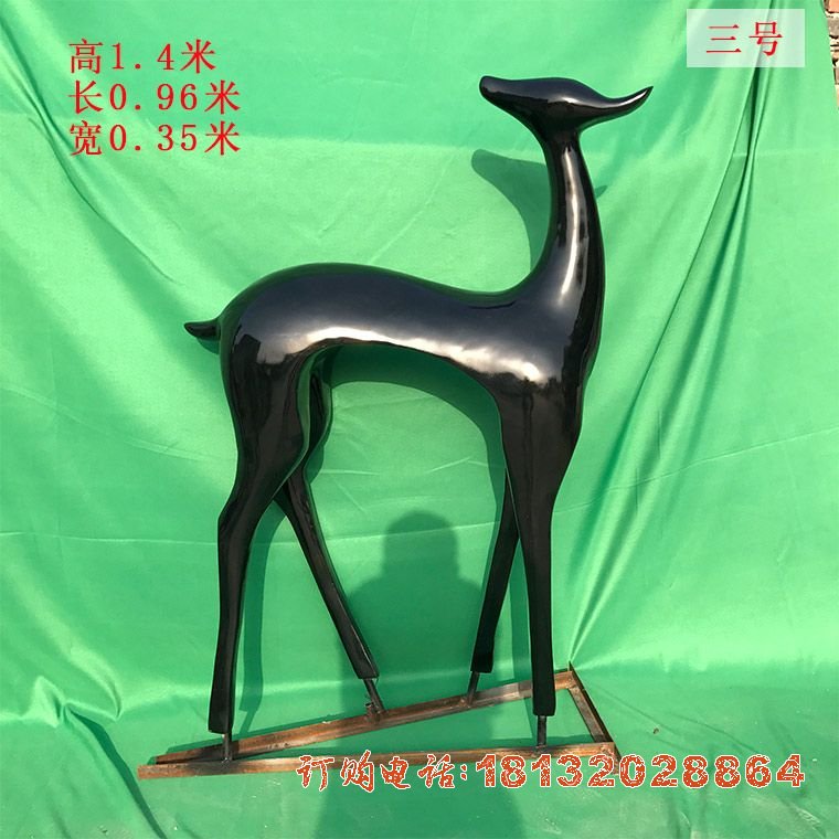 商(shāng)场玻璃钢抽象鹿雕塑