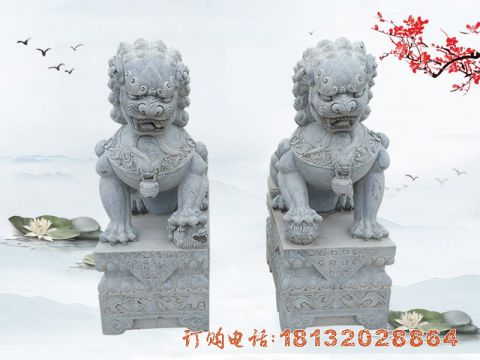 大理(lǐ)石企业狮子雕塑