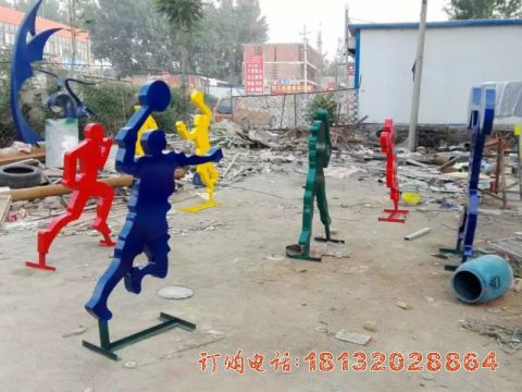 抽象不锈钢运动人物(wù)雕塑
