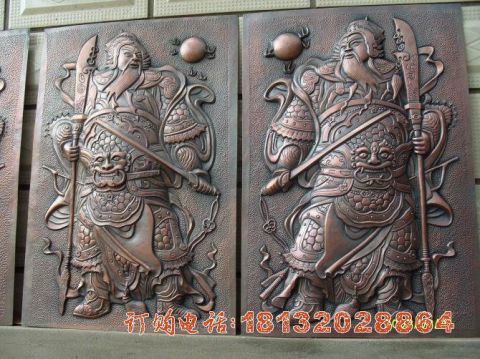 門神銅浮雕