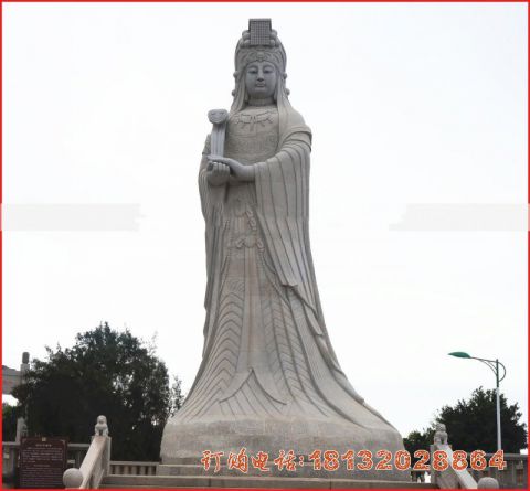 大理(lǐ)石大型妈祖神像雕塑