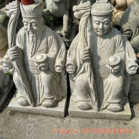 大理(lǐ)石土地公土地婆雕塑