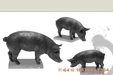 十二生肖动物(wù)铜雕
