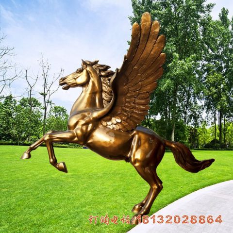 玻璃鋼仿銅動物(wù)馬雕塑