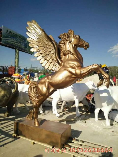 公园动物(wù)铜雕飞马