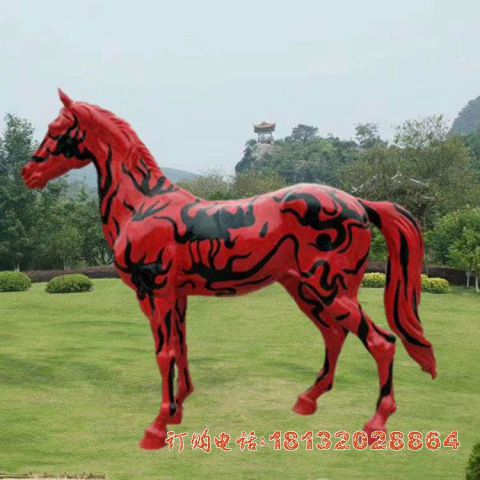 玻璃鋼彩繪馬雕塑